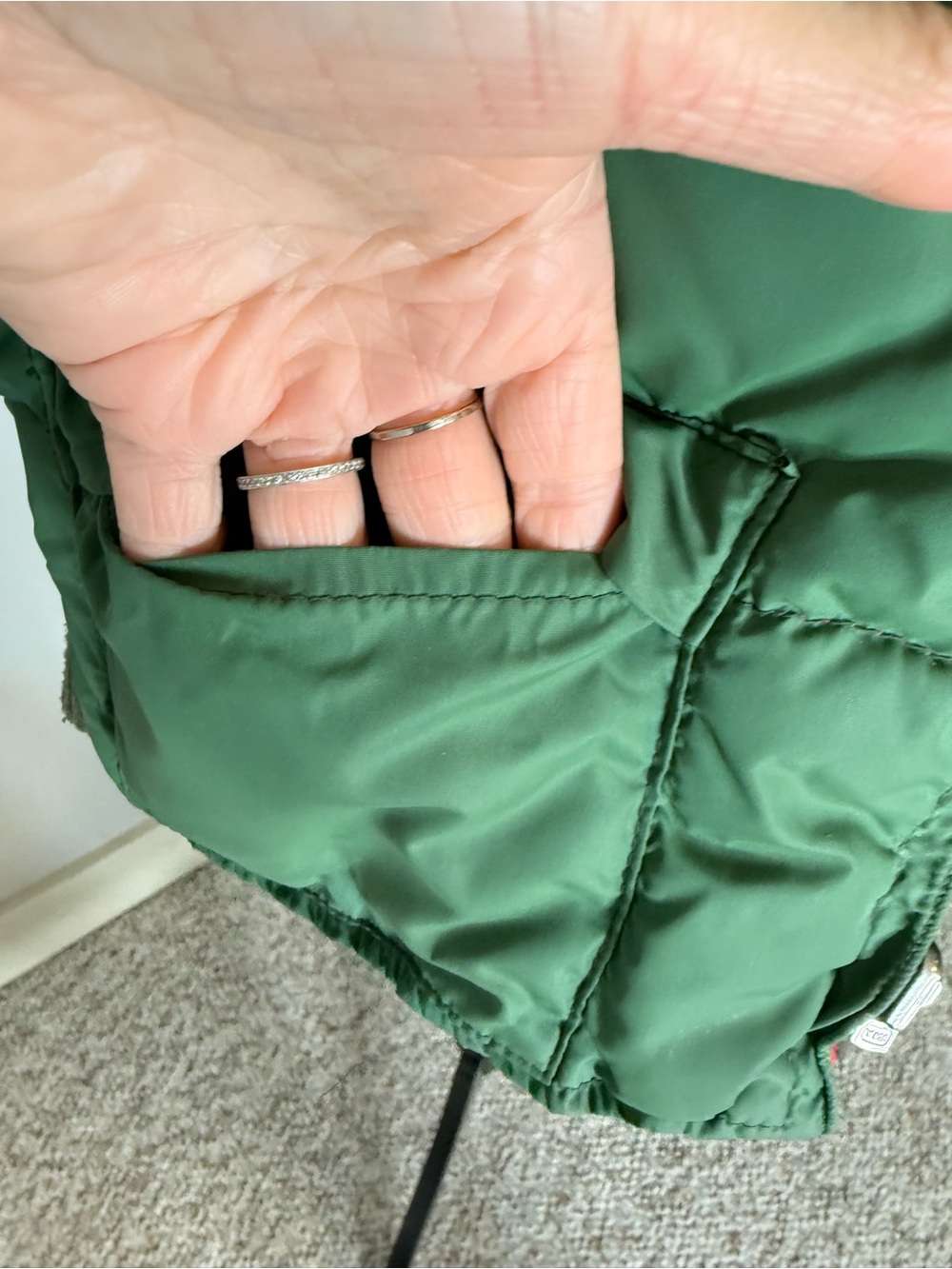 PIONEER SPORTSWEAR Vintage 70s Union Made Reversible Down Filled Puff Vest Small - Picture 7 of 15